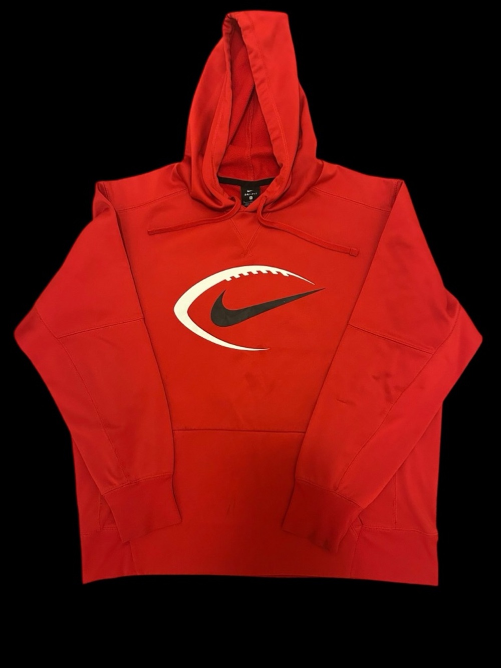 Nike Red Crewneck Hoodie with Football Swoosh
